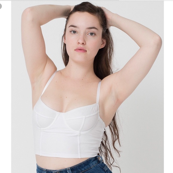 american apparel white crop top
